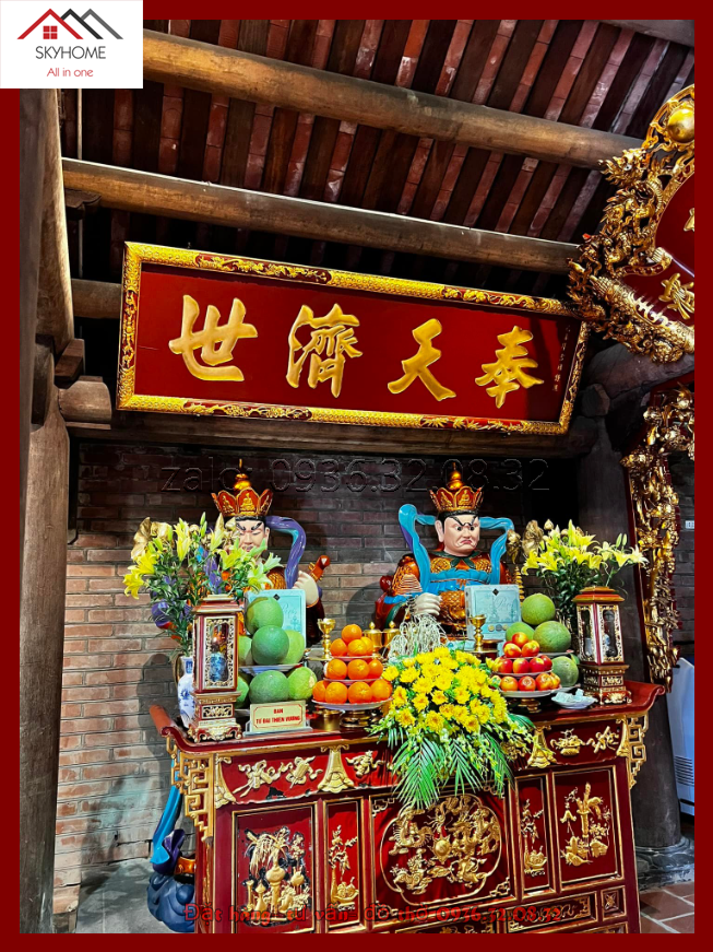 Hoành phi gỗ thờ chữ